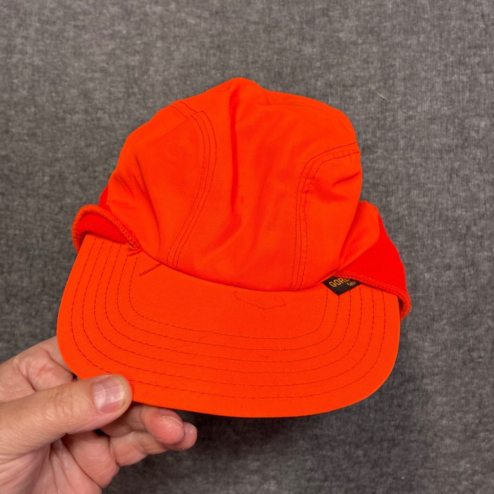 Vintage Gore-Tex Hunting Hat Men Large X-Large Blaze Orange Thinsulate Ear Flaps